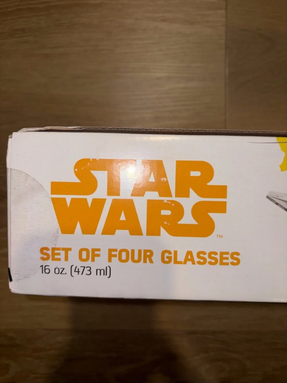 Star Wars Glass Set 4pc 16oz Vandor Disney Han Solo Lando Empire New
